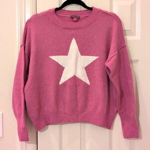 Vince Camuto Women's Purple Sweater With White Star Size S